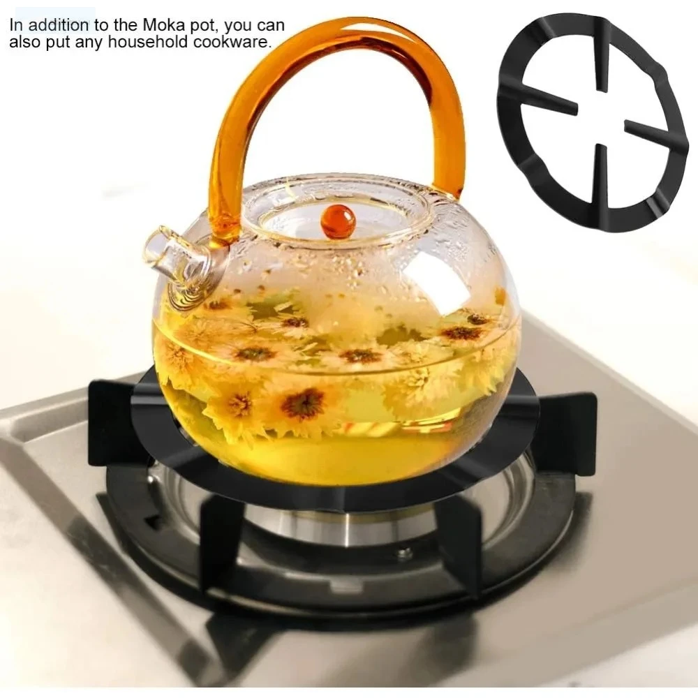 Stove Stand 1 Pack Small Stove Stand Gas Wok Ring Stainless Steel Moka Pot Stand Coffee Pot Round Burner Cookware Cooking Accessories