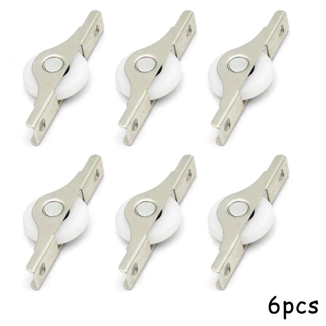 Sliding door roller Sliding door pulley Nylon bearing pulley 6pcs Pulley Cabinet Casement Single Roller for Kitchen Bathroom Wardrobe