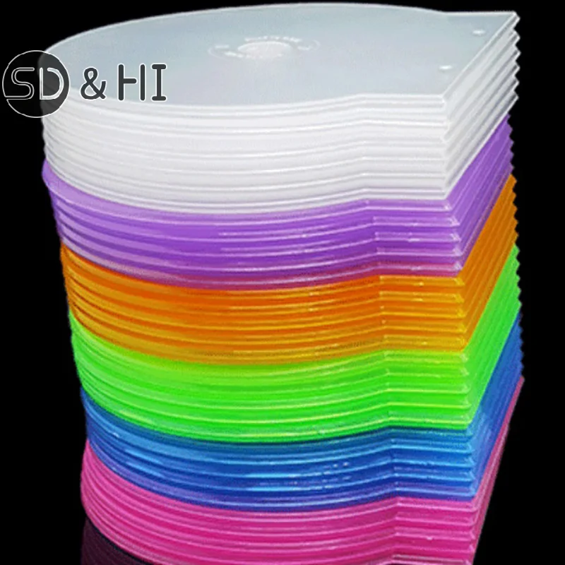 1PC Storage Box 12.5CM Transparent Plastic Round Disc Case CD Case Thickened CD DVD Disc Box