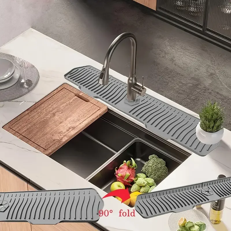 Faucet Mat Kitchen Faucet Splash Pad Bathroom Sink Guard 1 piece