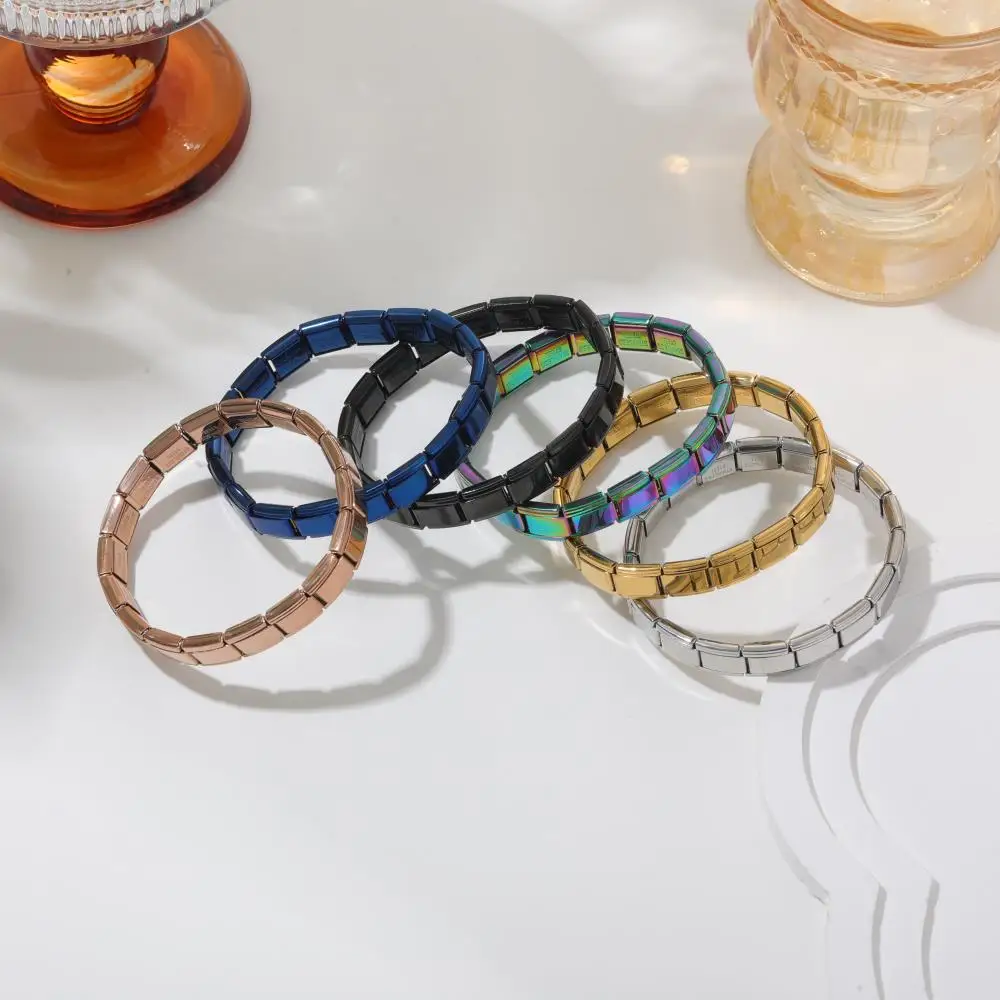 Ocean Series Customized Charms Italian Bracelet for Women Men Elastic Mix and Match Freely Dolphin Shark Sailboat Accessories