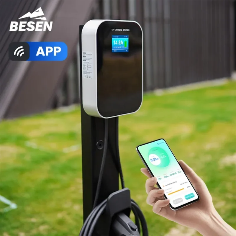 

BESEN APP Wallbox 22kW 32A Wifi IP66 Electric Home Car Charger for Electric Vehicles Distributors