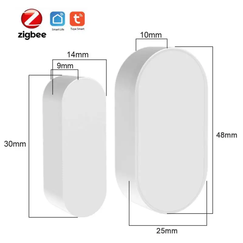 Aubess Smart Window Door Sensor ZigBee3.0 Tuya Window Sensor Door Open /Closed Detectors Home Security Alarm Work With Gateway 