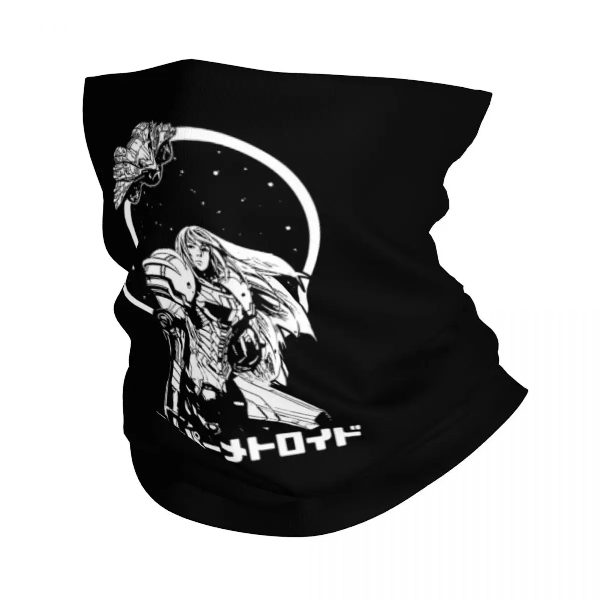 

Samus Aran 90's Game Bandana Neck Gaiter Printed Super Metroid Wrap Scarf Warm Balaclava Cycling for Men Women Adult Windproof