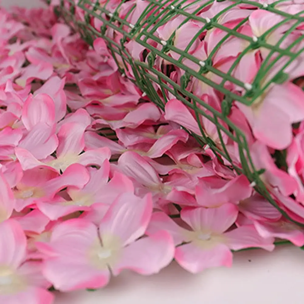 12 pannelli di fiori di colore rosa, decorazione da parete con fiori artificiali, in finta pelle, per matrimonio, cameretta dei bambini, decorazione per la casa, 60 x 40 cm