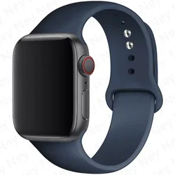 Premium Sport Soft Silicone Watch Band - Durable Rubber Strap - 38mm - 40mm - 41mm M - L (8 midnight blue)