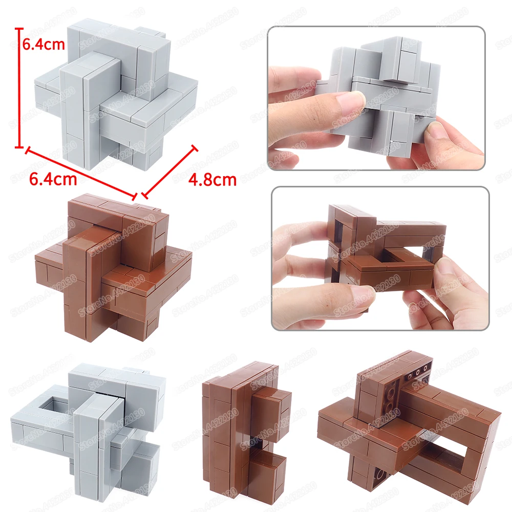 

Kong Mingsuo Building Block Assembled Moc Unlock Pressure Detachable Freed Classical Luban Lock Model Child Gift Educational Toy