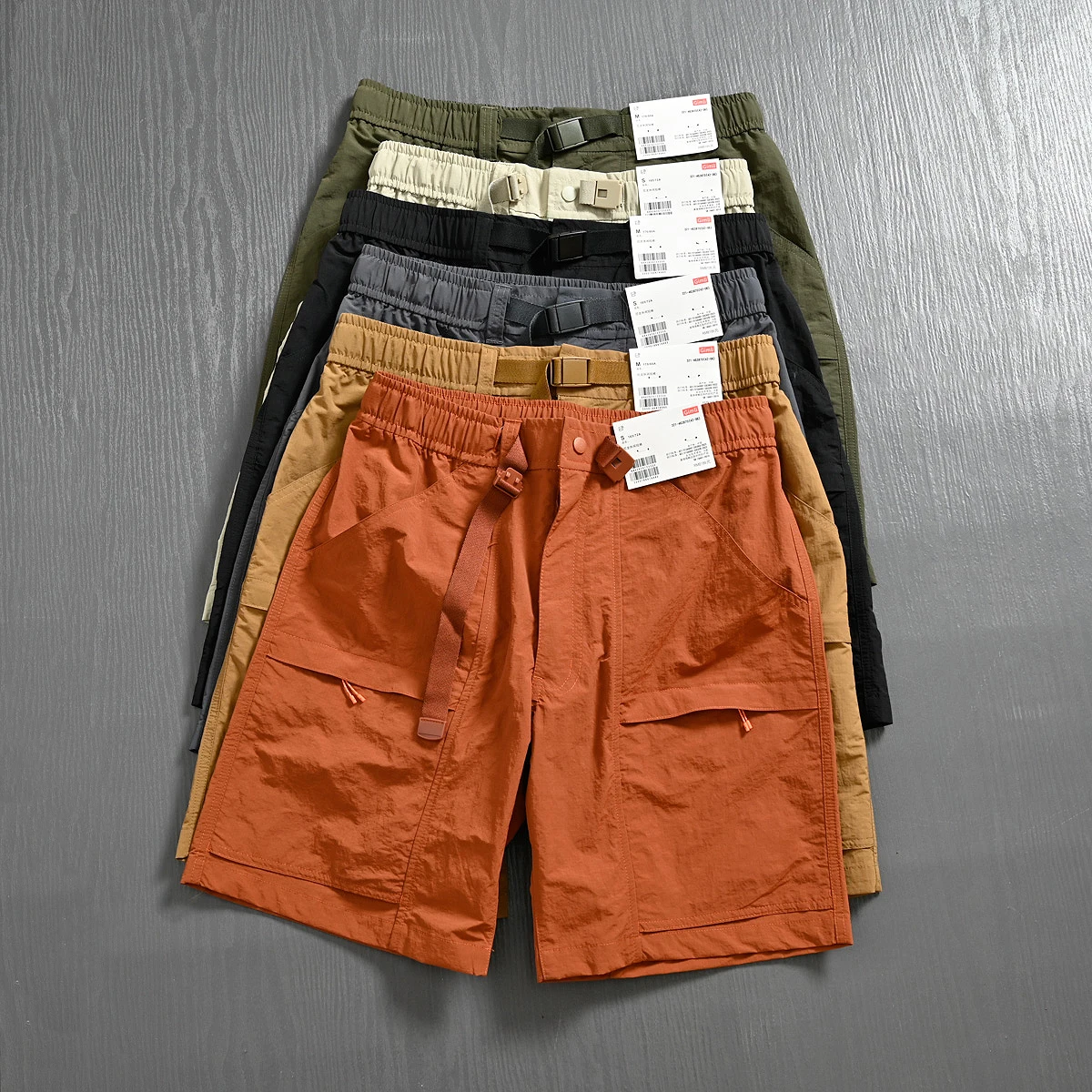 Summer Men's and Women's Outdoor Waterproof Nylon Casual Belt Shorts Straight Leg Halfpants for Workwear Trekking Travel Camping women hiking shorts,men hiking shorts