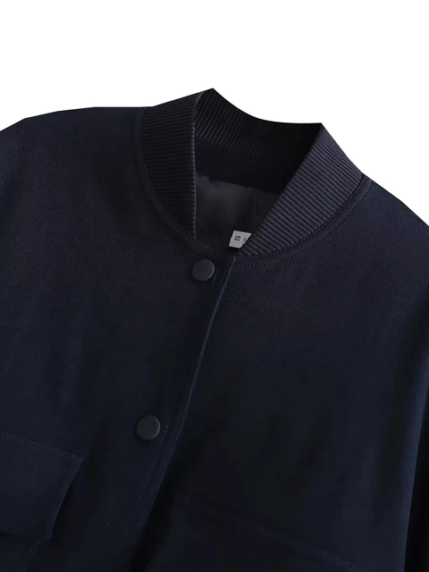 Streetwear casual jacket in navy blue