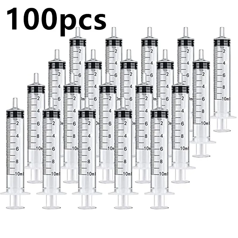 5 10 20 50 100Pcs reusable 10ML plastic Nutritional Measuring Syringe tool Sampling