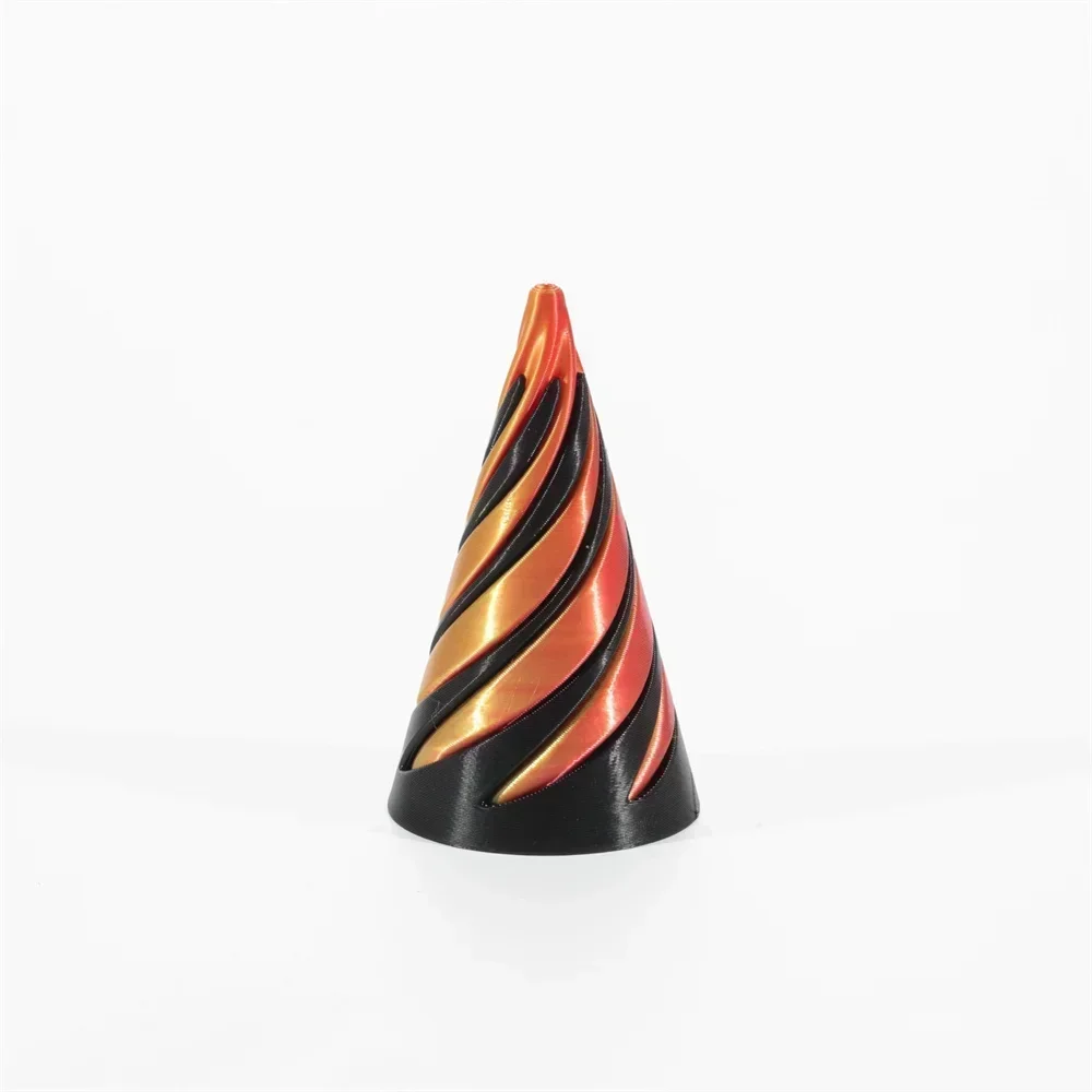 Spiral Cone Pyramid 3D Printed Vortex Sculpture Ornament