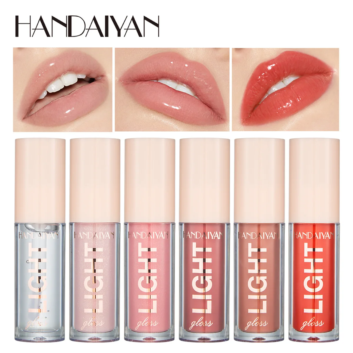 Handaiyan Lip Gloss Sexy grassoccio Glitter Crystal Jelly Red Nude rossetto liquido impermeabile idratare olio Lipgloss trucco