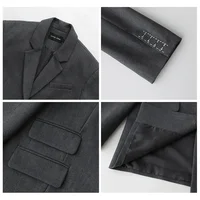 CHICVEN  Women Office Lady Blazer Cuff Embroidery Wide Shoulder Twill Suit Women's Autumn Ladies Outerwear  Stylish Tops - Image 4