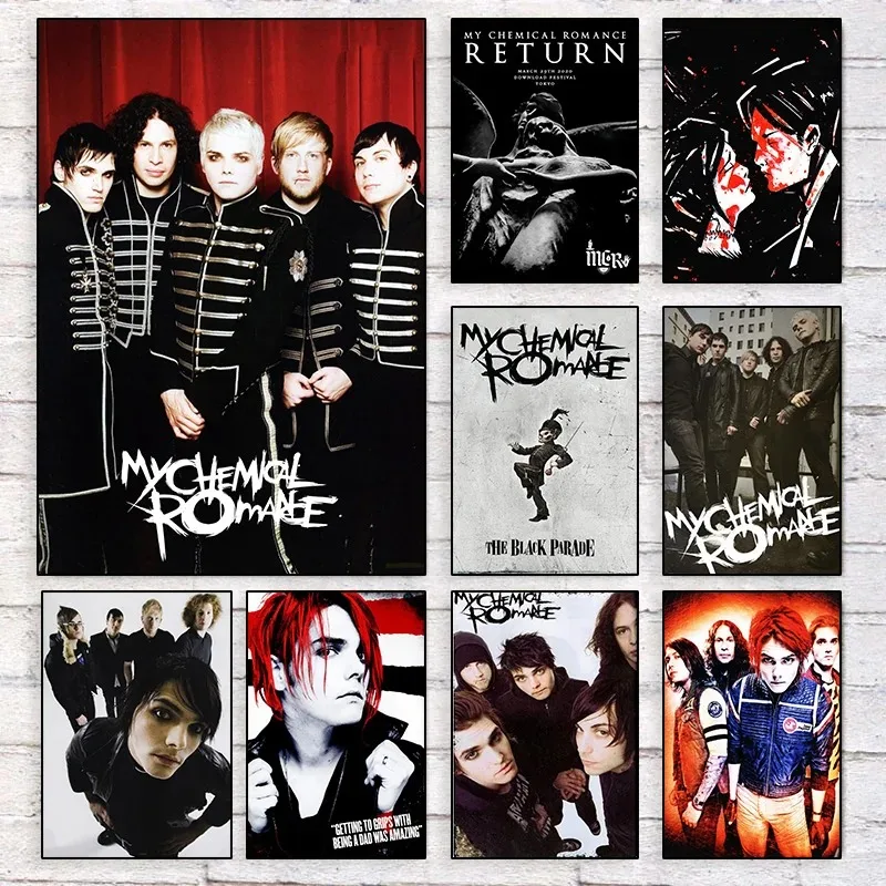 My Chemical Romance Canvas Art: Iconic Rock Band Poster