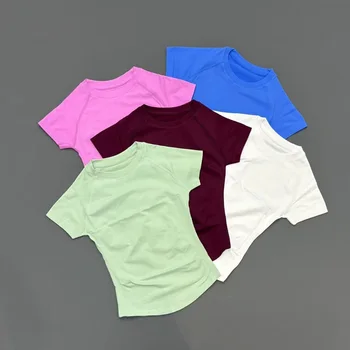 Short Sleeve Seamless Yoga Top Women Quick Dry Breathable Slim Fit Workout Gym Running Fitted Sports T-Shirt Activewear 1
