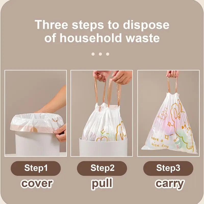 Small Kitchen Trash Bags Drawstring Garbage Bags Thickened Unscented Trash  Bag For Trash Cans Kitchen And Bathroom - AliExpress