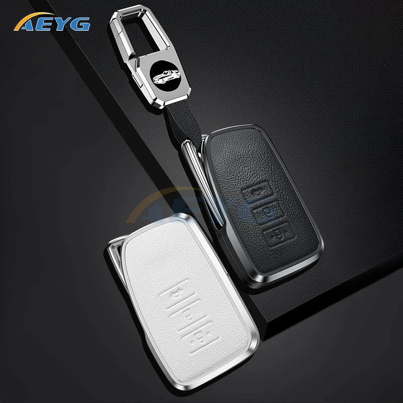 

Leather+Metal Car Key Case Cover For Lexus NX IS RX ES GX LX RC LS UX GS 200 260 300 350 NX200 NX300 RX350 ES300 Keychain Shell