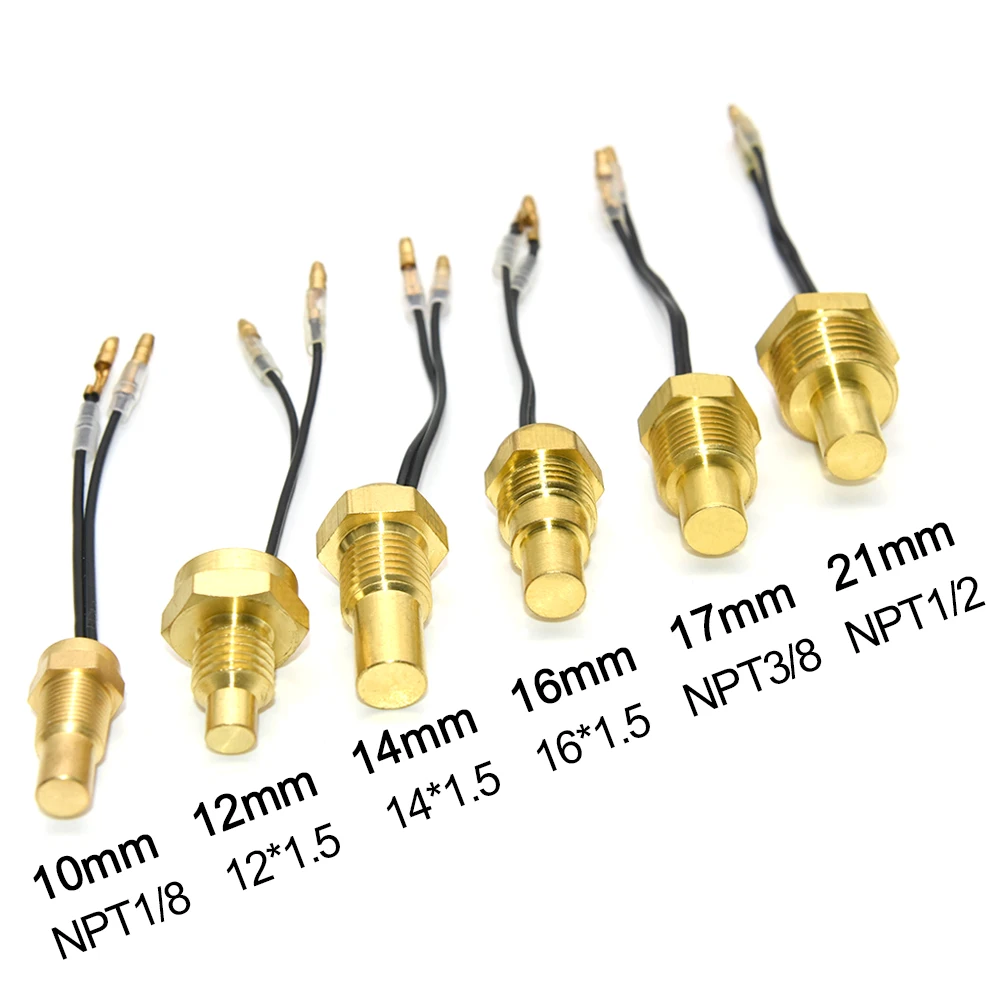 ZMFJH 1/8NPT 3/8NPT 1/2NPT M14X1.5 M12X1.5 수온 센서 자동차 미터 온도 센서 10MM 12MM 14MM 17MM 21MM 자동차 센서