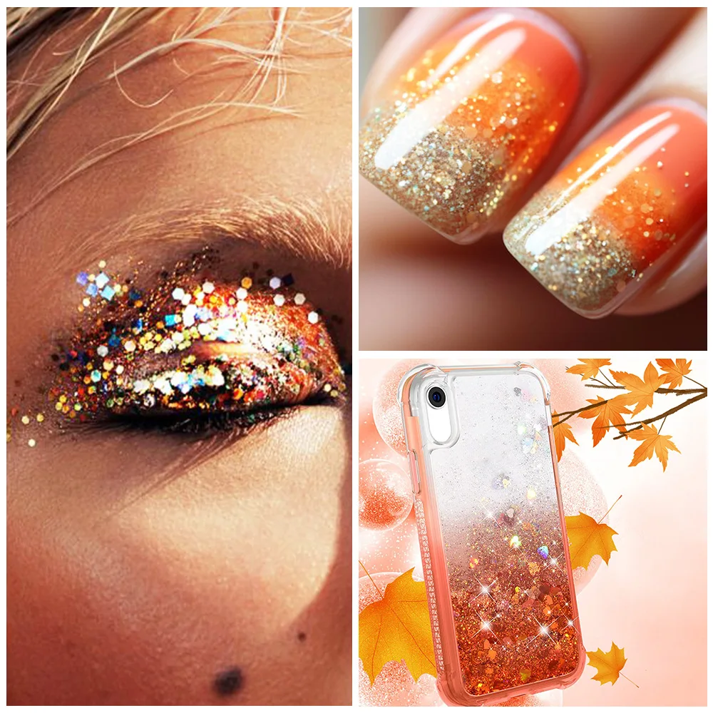 6 Farben Candy Blue Purple Gold Shiny Nail Glitter Chunky Pailletten Maniküre Dekorationen – Detail 20