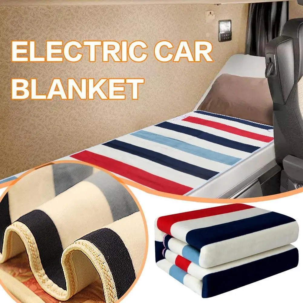 Heated Car Blanket with 2 Heating Levels Electric Blanket for Car Truck SUV RV 12/24V 150x50/70cm Electric Heating Mat