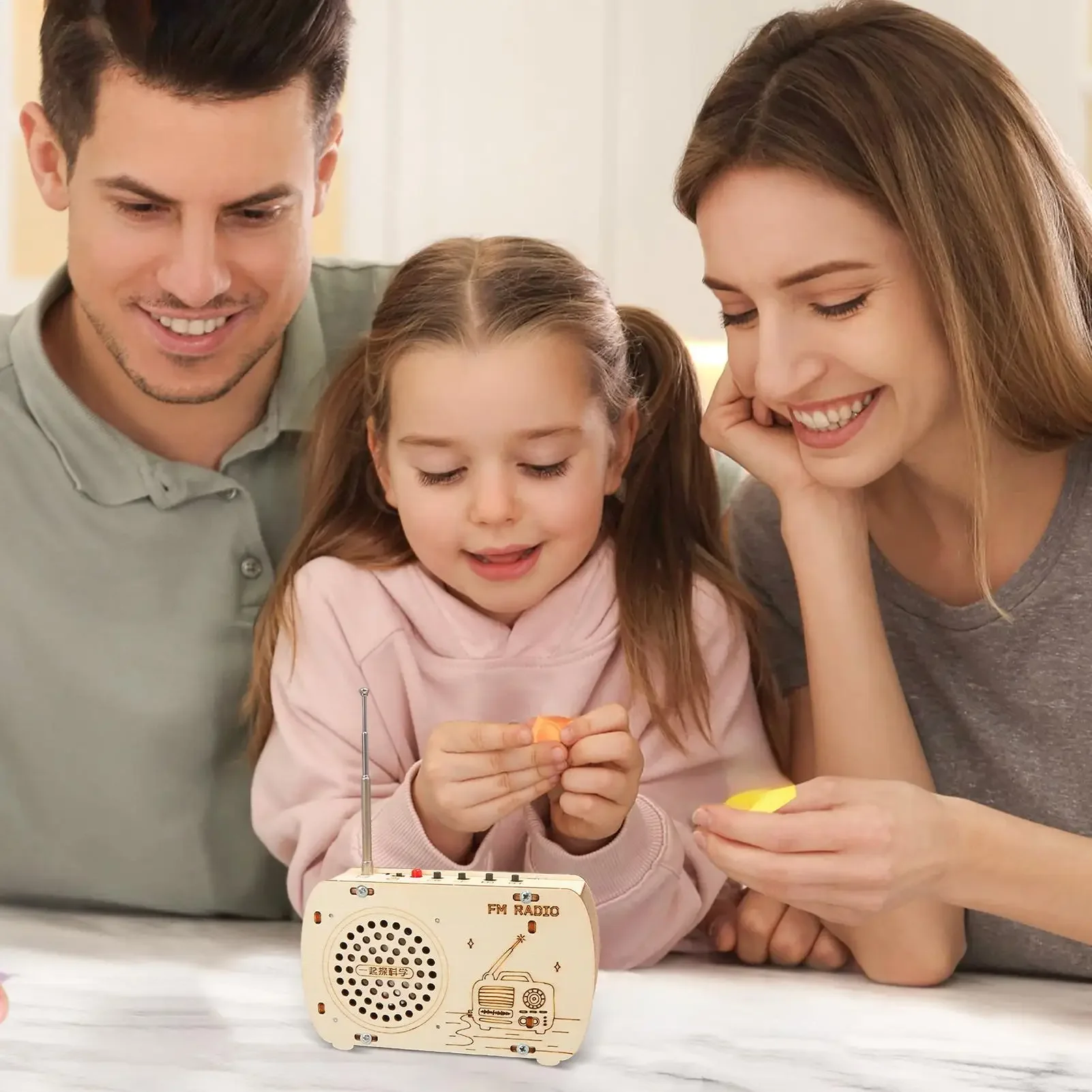 Vintage-Inspired DIY Wooden Radio Kit - Educational STEM Building Toy and 3D Puzzle Craft