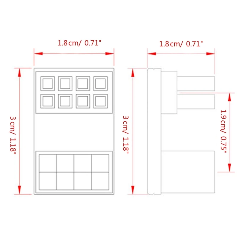 Adattatore 180° Per Scheda Grafica - Connettore 8 Pin Femmina A 8 Pin, Girevole, Per Gestione Cavi - Foto 11