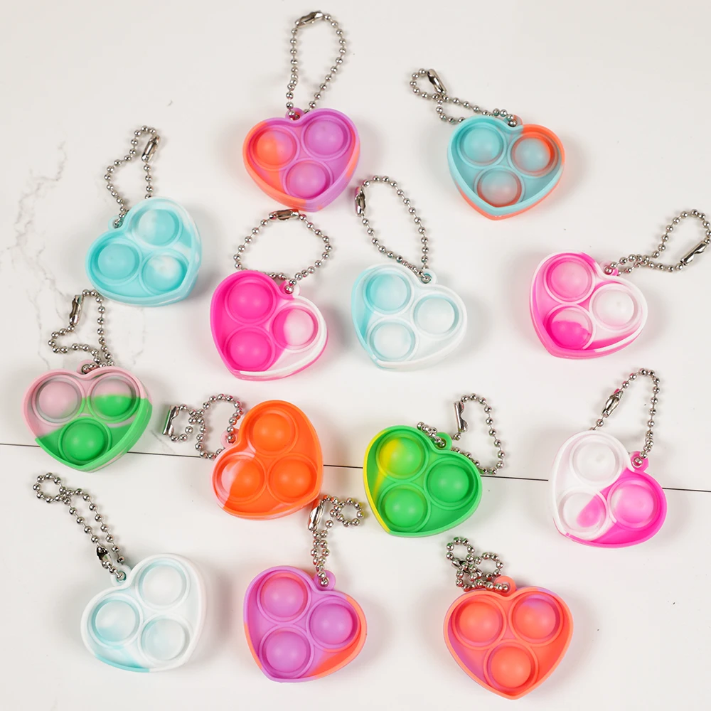 Fidget toys party toys pop keychain toys 20Pcs mini pop keychain toddler sensory fidget toys bulk for classroom prizes kids birthday party favors goodie bag stuffers