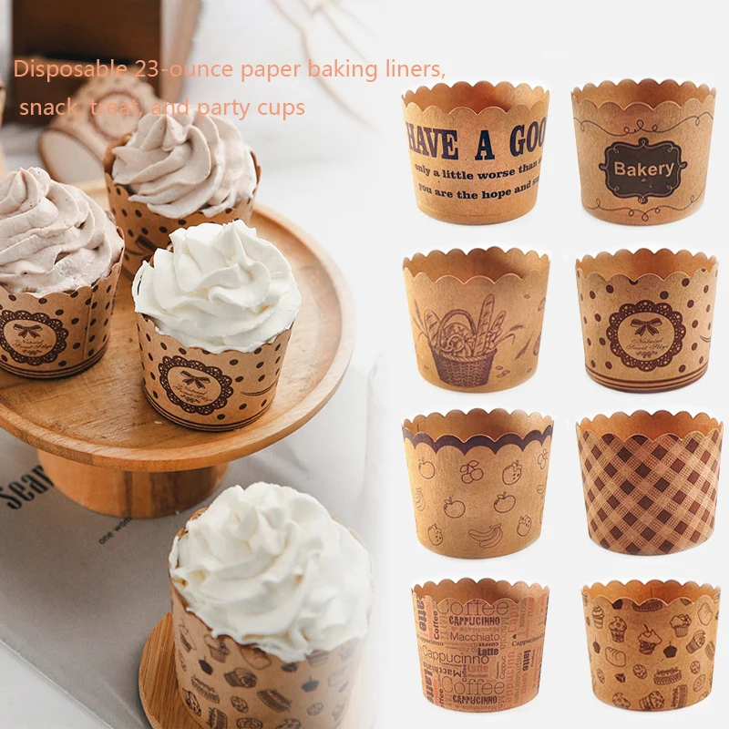 Paper Muffin Cups for Baking and Serving in Kitchen