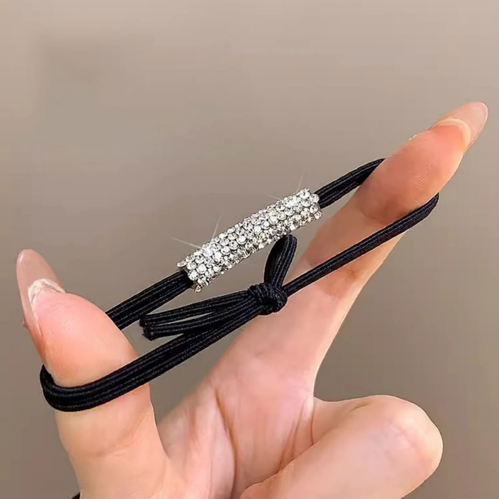 10pcs rhinestone hair tie high elasticity hair rope women's hair accessories suitable for ladies girls