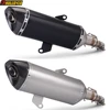 For HONDA Forza250 Forza300 NSS250 NSS300 2018-2020 Motorcycle Exhaust Middle Link Pipe Escape Moto Muffler Carbon End Tip Pot