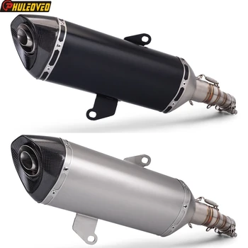 For HONDA Forza250 Forza300 NSS250 NSS300 2018-2020 Motorcycle Exhaust Middle Link Pipe Escape Moto Muffler Carbon End Tip Pot