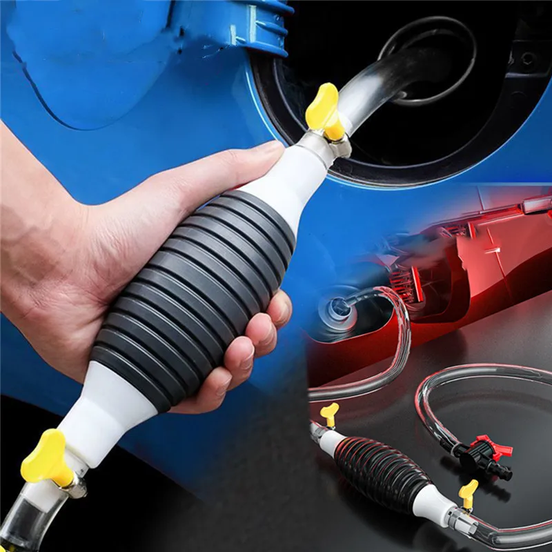 Hand Fuel Pump Car Fuel Tank Sucker Oil Transfer Fuel Pump Petrol Diesel Liquid Manual Pump Syphon Fuel Saver for Car Oil
