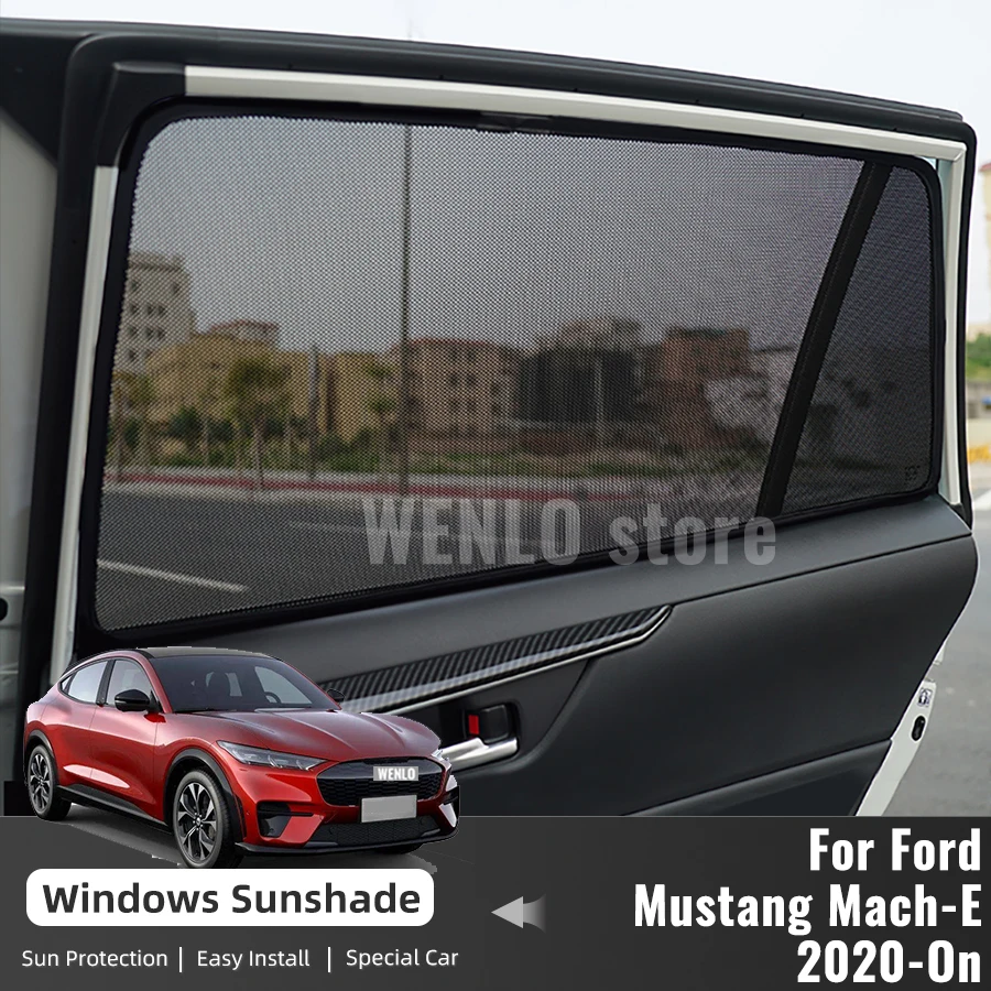 

For Ford Mustang Mach-E Mach E 2020 2021 2022 2023 Car Sunshade Front Windshield Curtain Rear Side Window Sun Shade