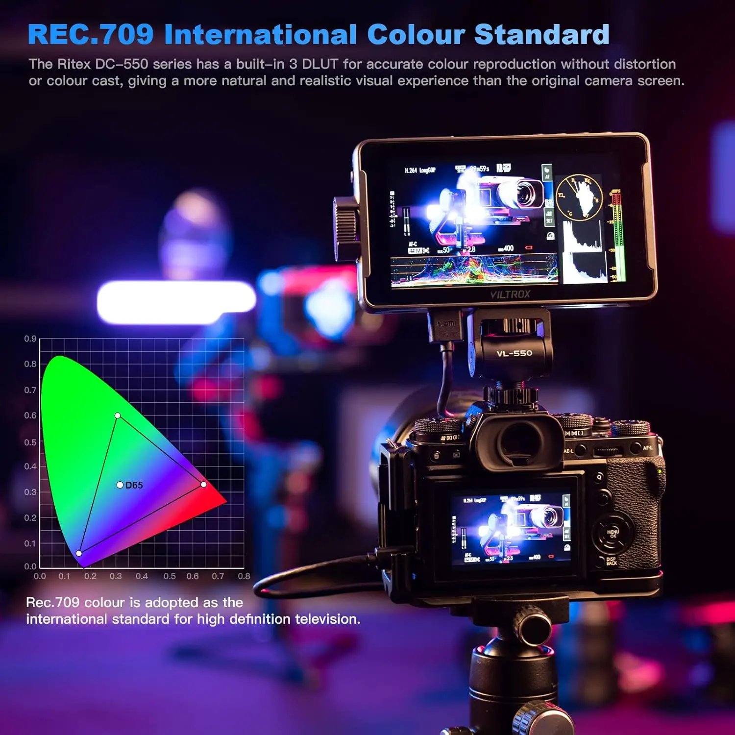 VILTROX DC-550 DC-550 Pro 5.5インチ カメラフィールドモニター DSLR