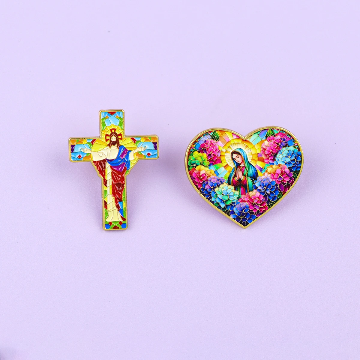 Inspirational 'Jesus Loves You' Enamel Pin - Faith-Driven Custom Brooch for Clothing & Accessories