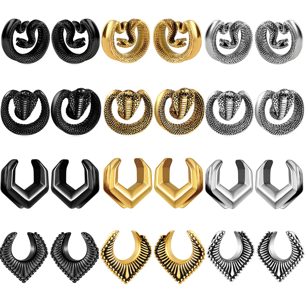 Earblity Fashion Hot Product Saddle Plugs Ear Gauges Piercing Tunnels