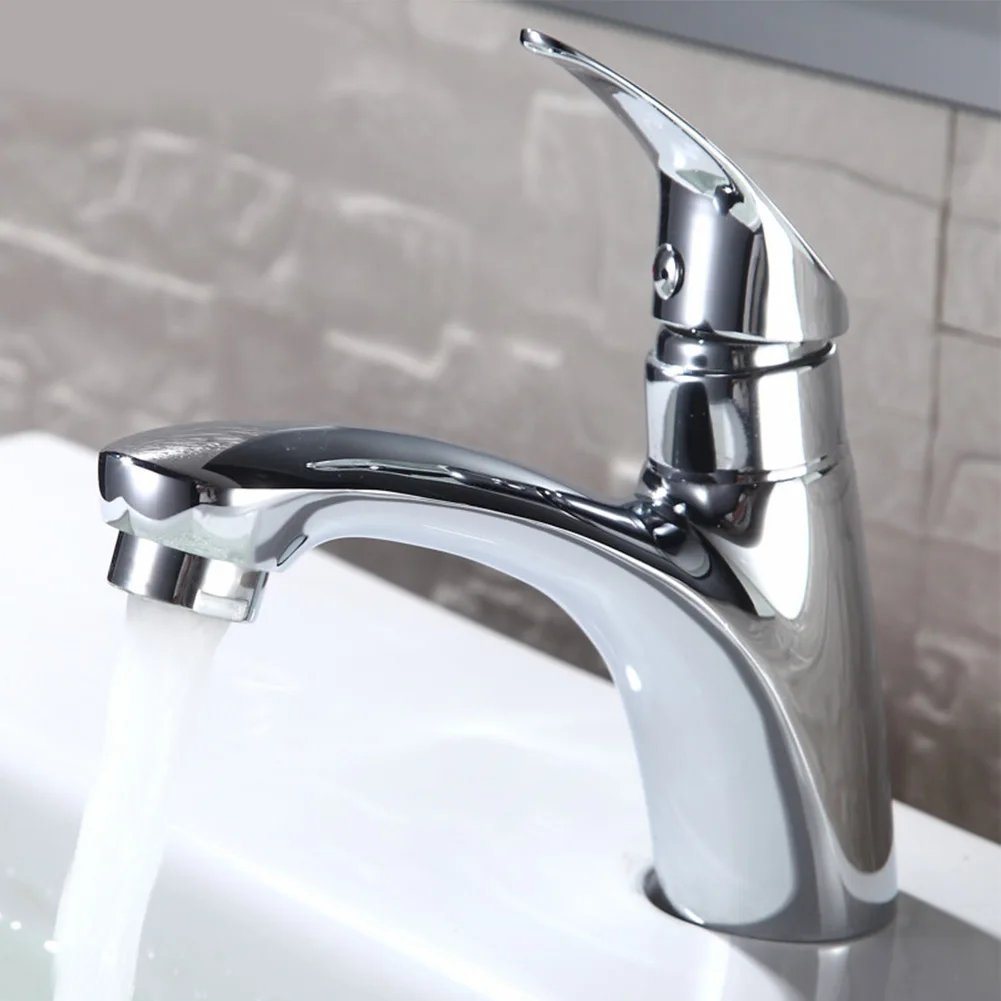 ก๊อกน้ําอ่างล้างจาน เคาน์เตอร์ห้องน้ํา ก๊อกน้ําในห้องน้ํา Chrome Mixer Tap ก๊อกน้ําอ่างล้างจานเดี่ยว ก๊อกน้ําอ่างล้างจานอ่างล้างหน้า 1