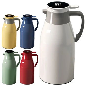 1/2L Thermos Glass Liner Vacuum Flasks Large Capacity Water Bottle Kitchen Thermal Kettle Household Digital Display Coffee