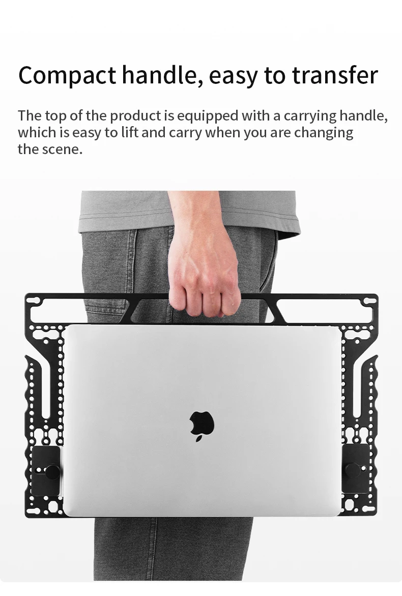 ,17.72x11.22in Universal Aluminum Alloy Laptop Stand Tray with 1/4" Screw Hole,S