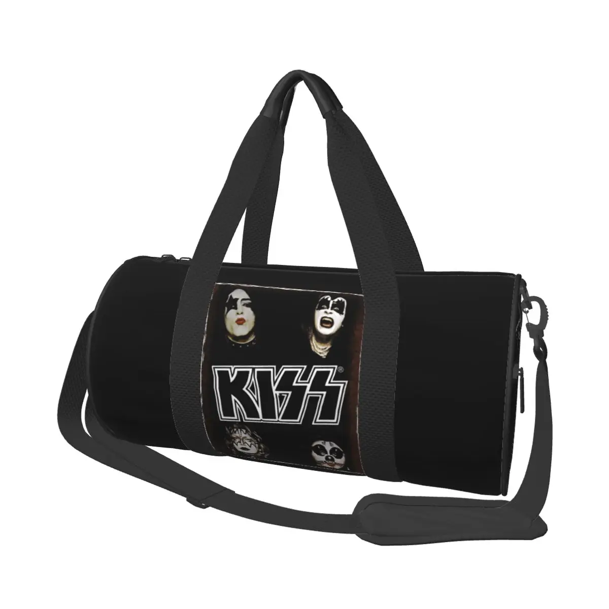 

Винтажная спортивная сумка Kiss с оригинальным ремешком, Водонепроницаемая спортивная сумка для рок-музыки с обувью, тренировочная сумка, красочная сумка для фитнеса для пар