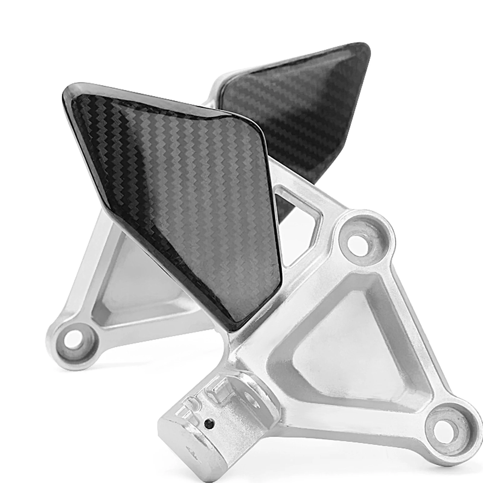 CBR650 Motorcycle accessories 3K Carbon Fiber Heel Plates Guard Protective Covers For HONDA CBR650R CB650R -