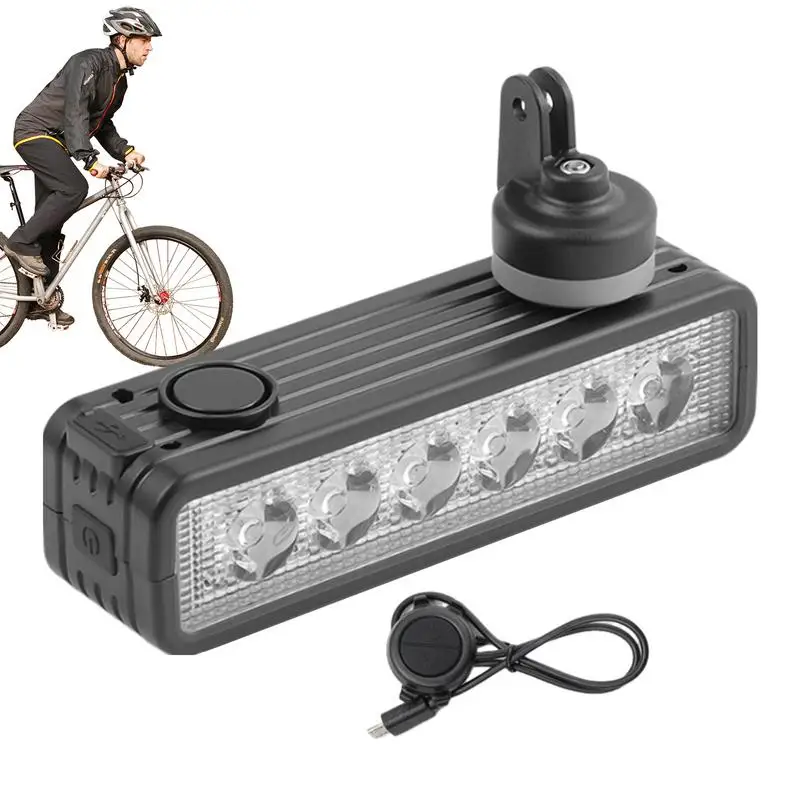 

Велосипедный флуоресцентный сигнал, Водонепроницаемый Флуоресцентный велосипед с электрическим звонком, 4 режима освещения, USB зарядка, велосипедные аксессуары для детей, флуоресцентный сигнал