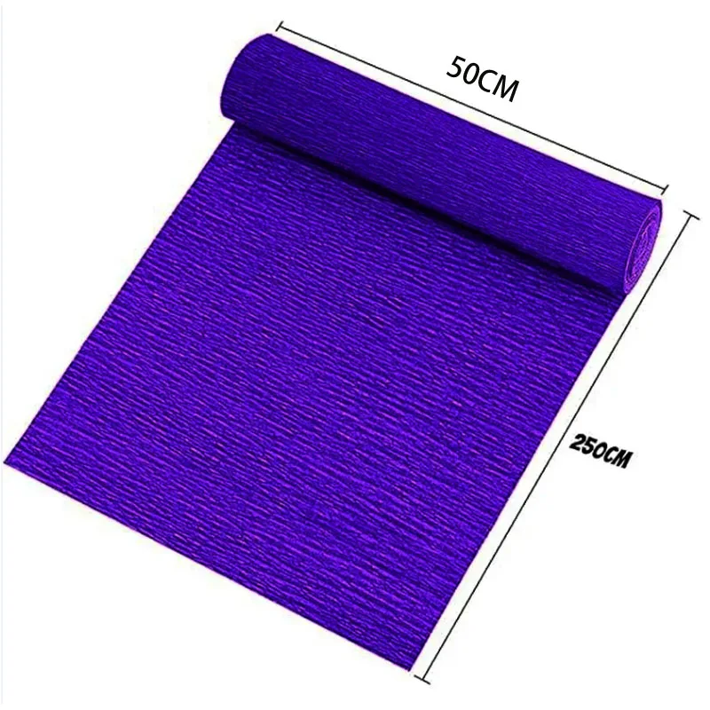 Colored Crepe Paper Roll for DIY Crafts and Gift Wrapping (50x250cm)