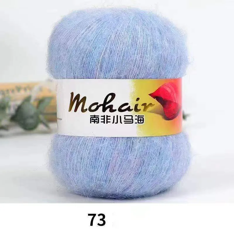 50/roll Plush Alpaca Mohair Wool Yarn for Knitting Thin Crochet Thread Knitting Scarf Baby Sweater Summer Soft Warm Lanas 2