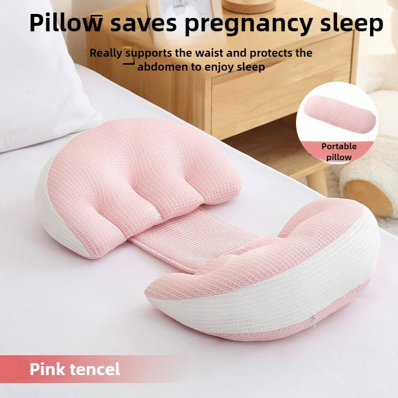 Orthopedic Maternity Pillows 360&deg; Side Sleep Support with Adjustable Waist Belly Cushion for Pregnancy Bedrest Comfort Pillow