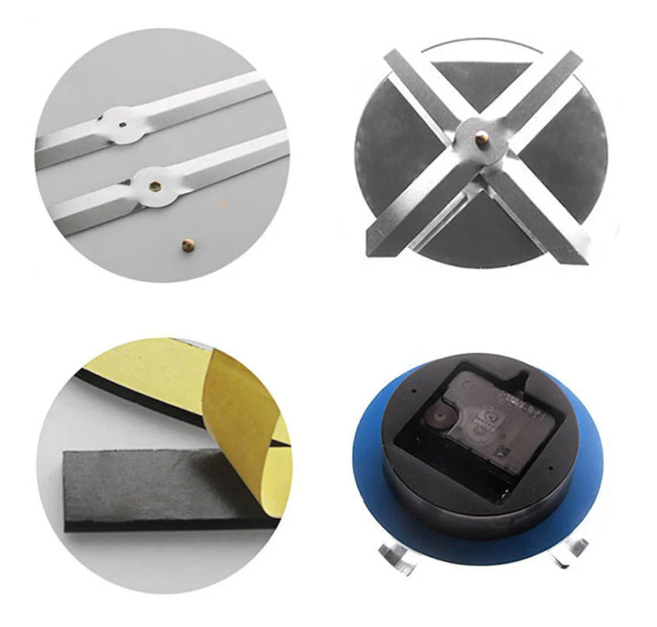 Barber Shop Giant DIY Wall Clock Modern Design Barbershop Decoration 3D DIY Wall Mirror sticker Hair Stylist Hairdresser Gift