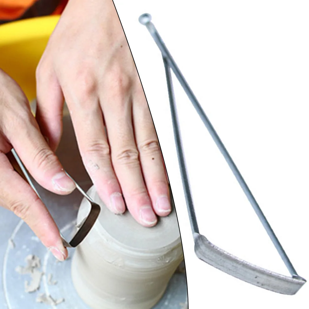 

Pottery Flat Mouth Fork Shaped Blank Clay Sculpture Trimming Tool Diy Ceramic Clay Crafts Repair Type Hand Tools 14x4x1cm