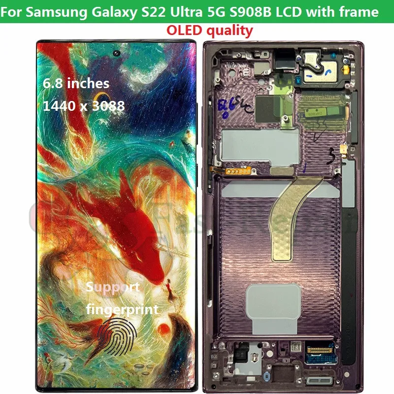 OLED-6-8-for-Samsung-Galaxy-S22-Ultra-5G-lcd-display-screen-for-s22 ...