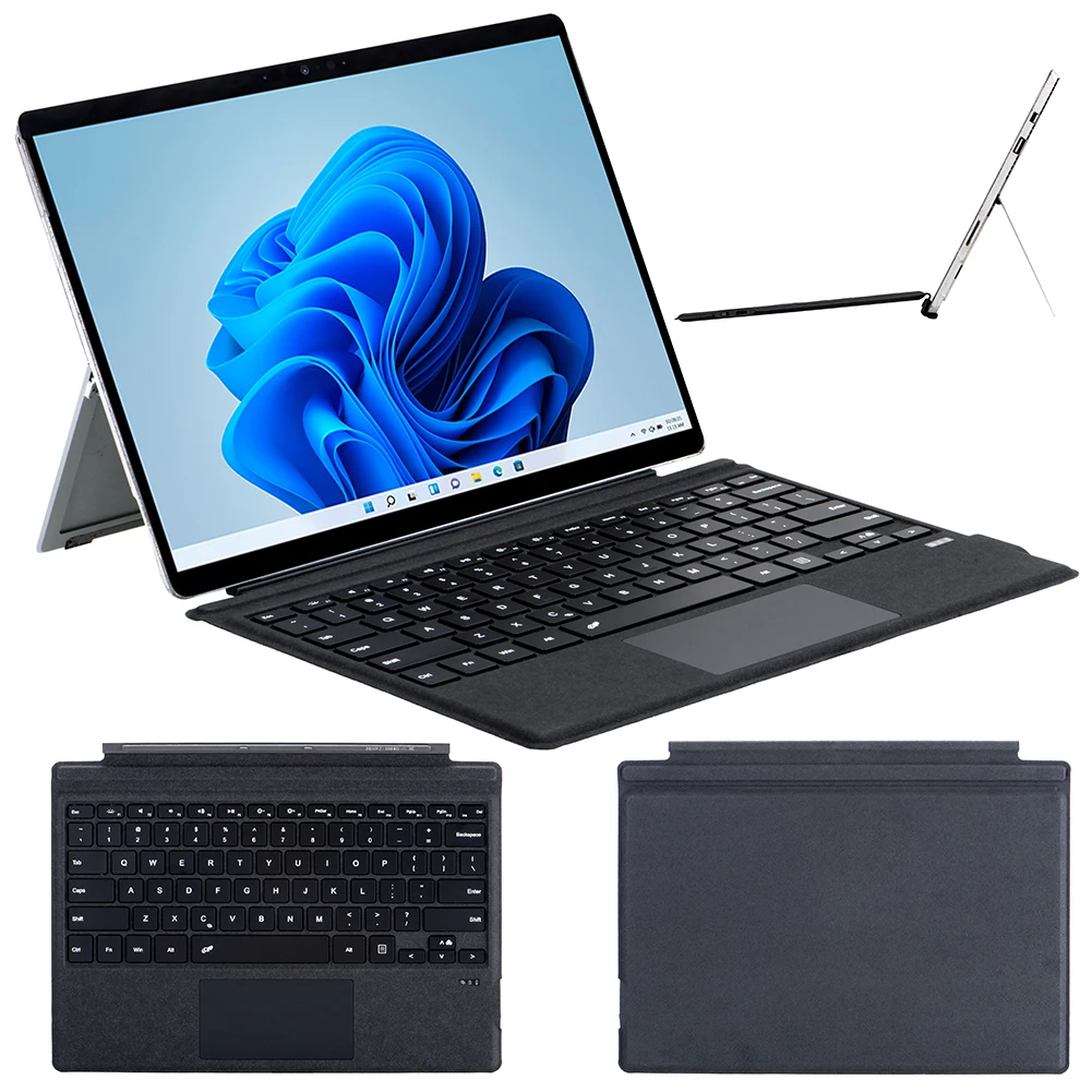 Wireless Trackpad Keyboard for Microsoft Surface Pro 3/4/5/6/7/7 Plus Bluetooth Backlit Ultra-Slim Touchpad Type C Rechargeable