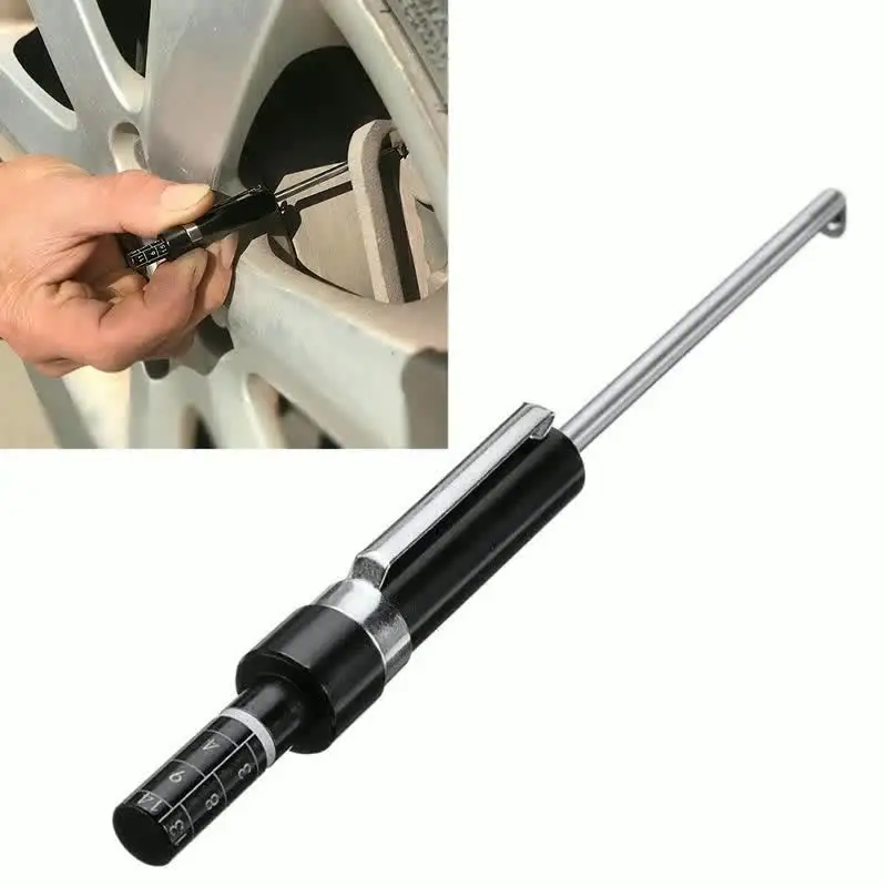 Bremsbelag-Dickenmessgerät Aus Edelstahl – Max. 13mm Für Kfz-Bremsen, Inkl. Tiefenprüfstift